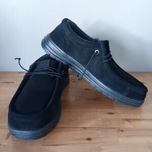 MUCHO MAHALO Men's  Slip-ON Lightweight KONA Loafer in Black Suede Size 13m‎